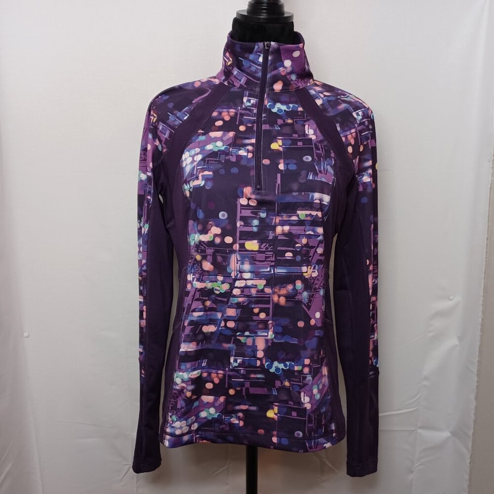 Women's Tek Gear Dry Tek Purple Athletic 1/4 zip with thumb‎ holes Size Medium